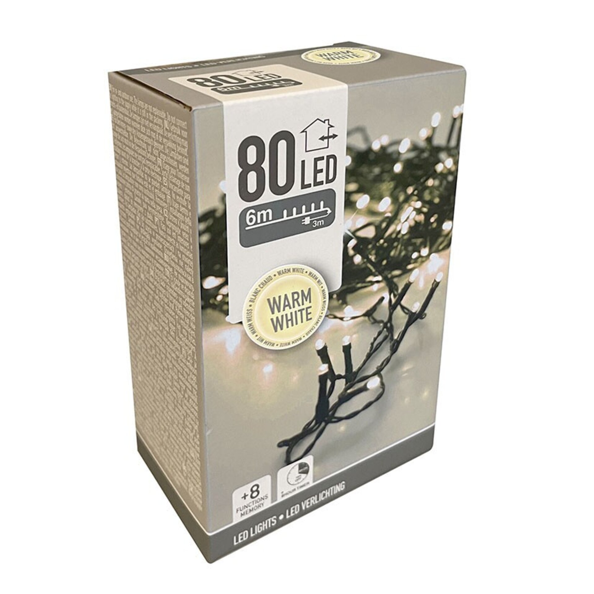 Guirnalda 80 LED Blanco Cálido - 1