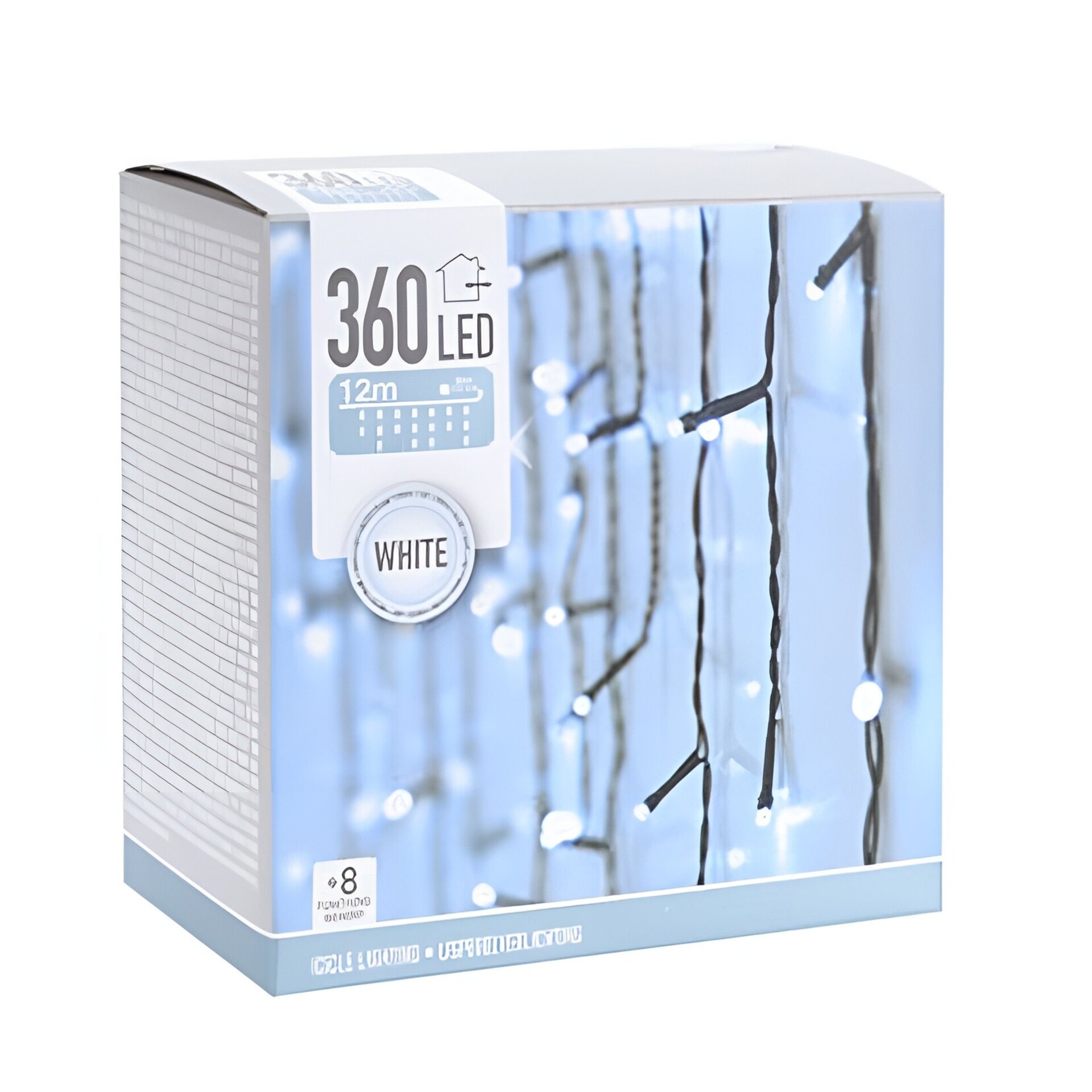 Cortina 360 LED Blanco Frío - 1