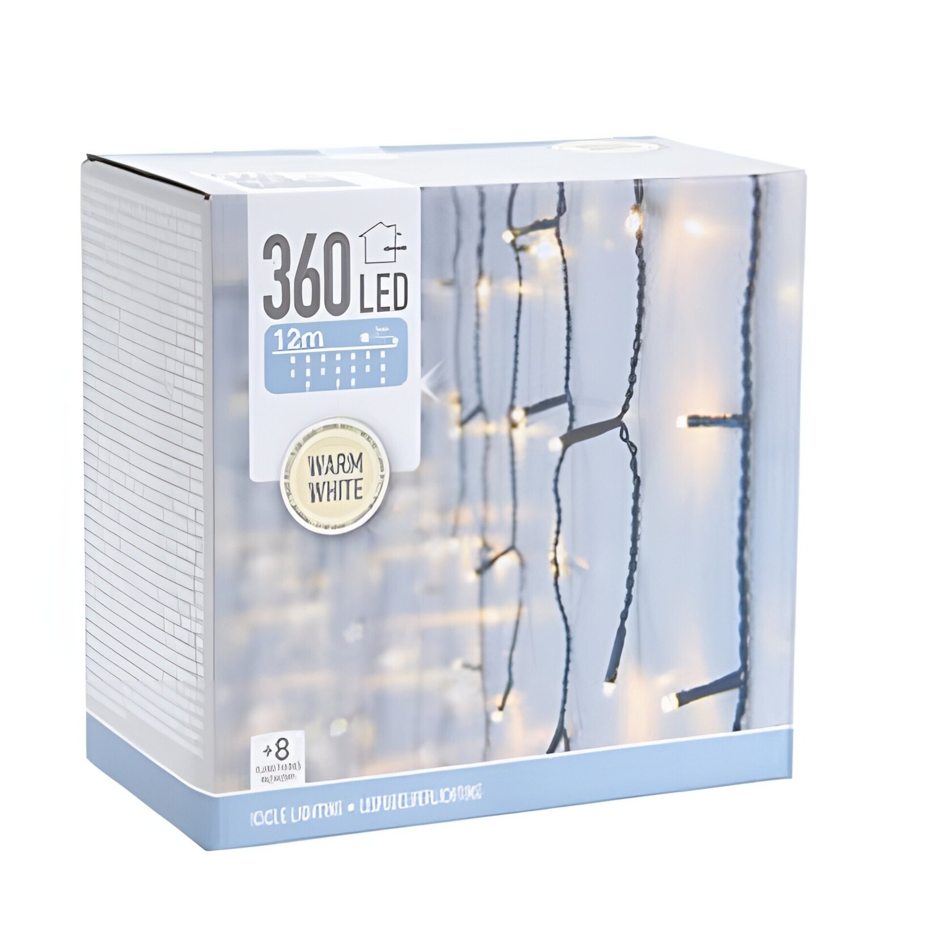 Cortina 360 LED Blanco Cálido - 1